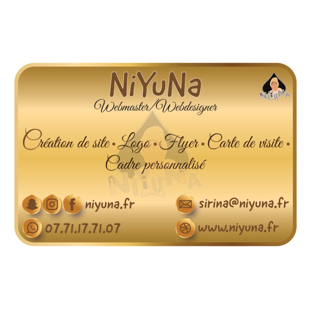 Carte Visite Recto Niyuna